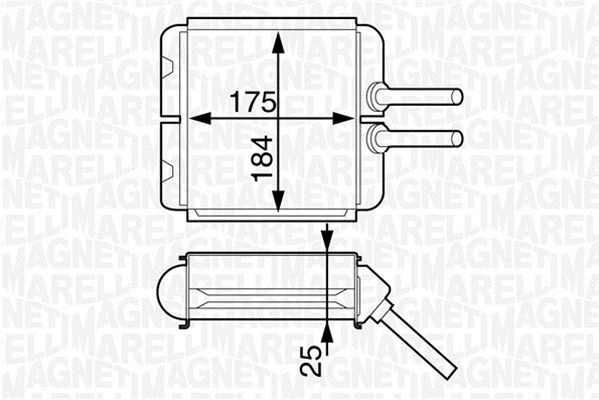 MAGNETI MARELLI Теплообменник, отопление салона 350218312000